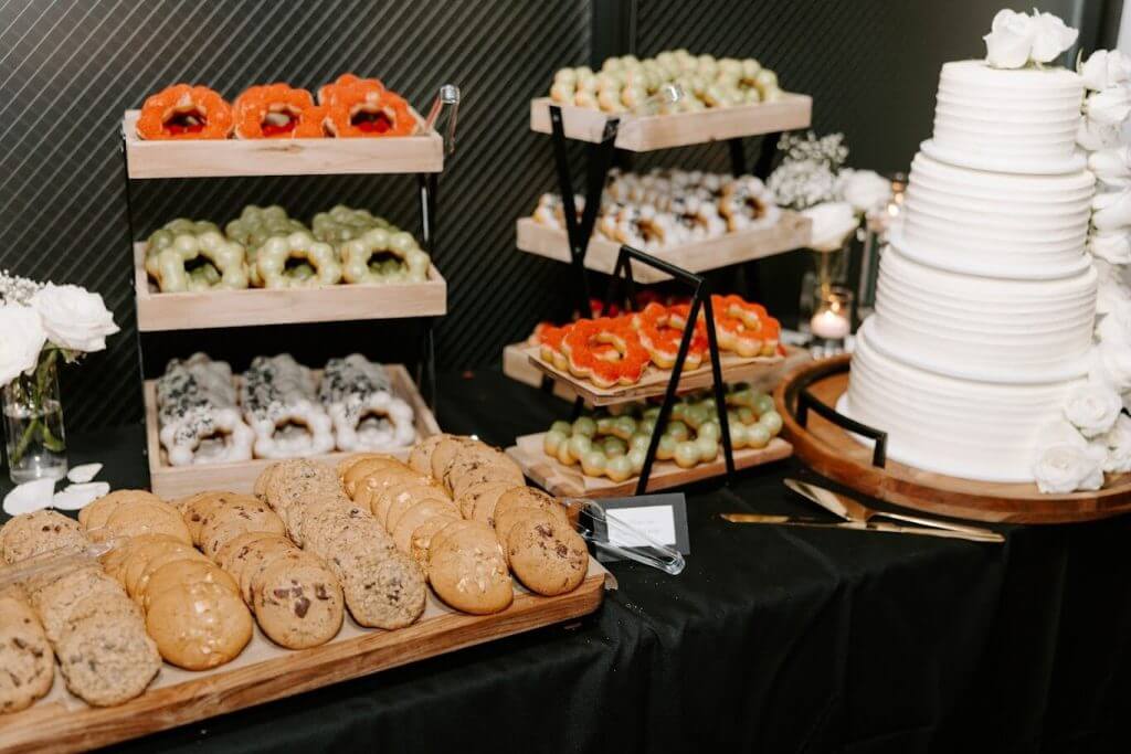 food being served at a wedding welcome party
